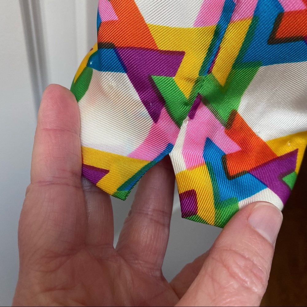 Vintage Alice Stewart Mod Geo Print Top Int'l Ladies Garment Union Tag - Picture 10 of 12